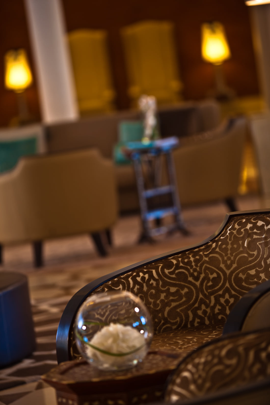 Le salon du lobby, en journée