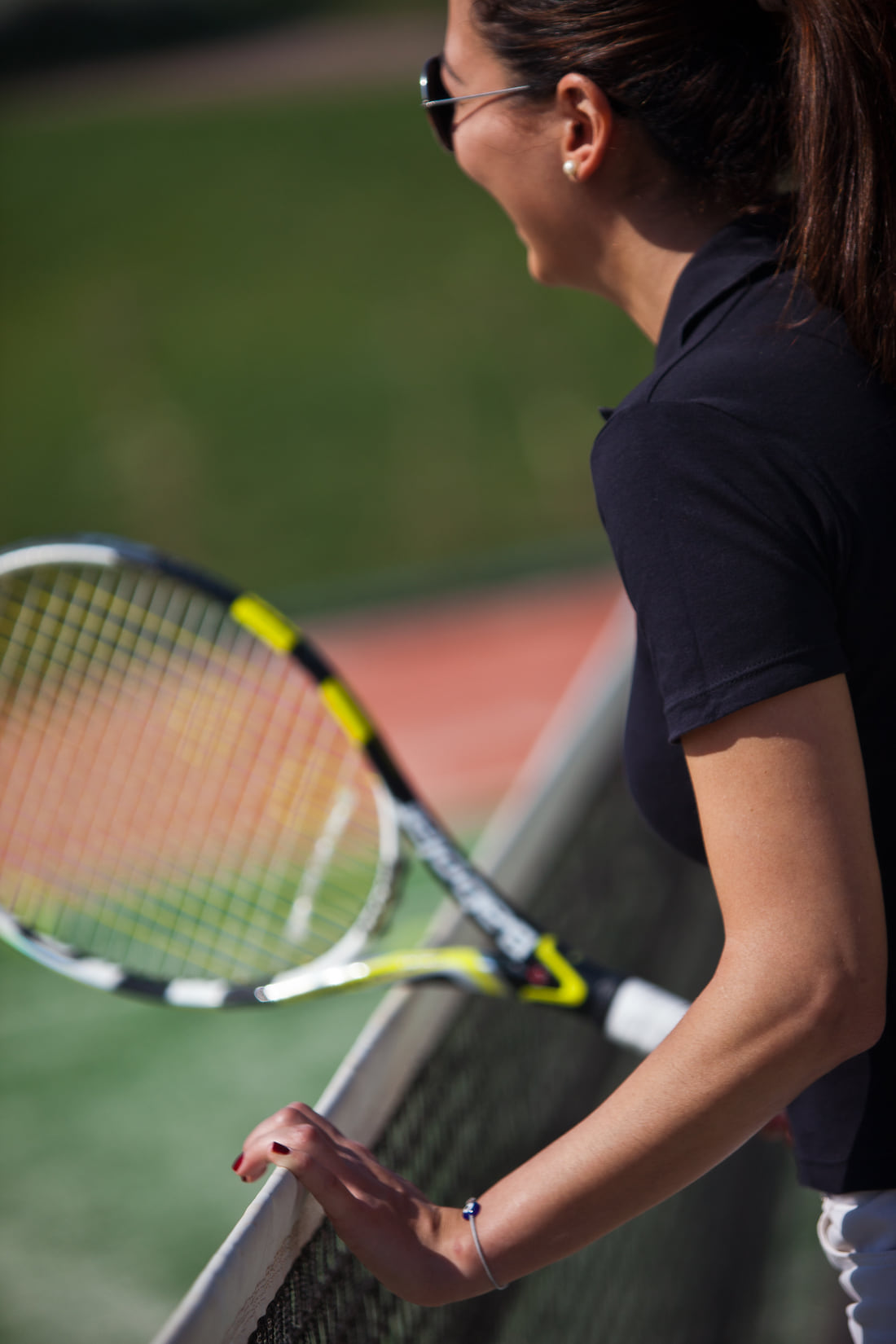 Un des deux courts de tennis